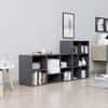 Hexa Engineered Wood Bookshelf Multipurpose Storage Rack in Slate Grey Colour