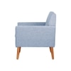 Thomas Fabric Lounge Chair in Blue Color