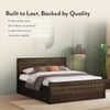 Masai Solid Wood Queen Size Hydraulicstorage Bed In American Walnut 2 Tone Finish