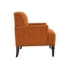 Terren Boucle Fabric Lounge Chair in Orange