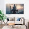The Castle Decor Lord Shiva Mahadev Rising Sun Wall Art 27x48 Inch