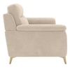 Niwara Velvet 1 Seater  sofa in Beige color