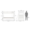 Hiddensee Solid Wood Bunk Bed in White Colour