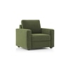 Apollo Compact High Back 1 Seater Fabric Sofa In Moss Green Colour