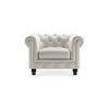 Winchester 1 Seater Half Leather Sofa in White Colour