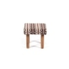 Kingsville Solid Wood Stool in Stripe Brown Jackard fabric