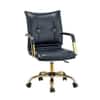 Doe Buck Marlon Modern Black Faux Leather Office Chair