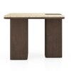 Muro Stone Side Table in Danish Walnut Finish
