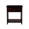 WoodcutSolid Wood Bedside Table in Walnut Finish
