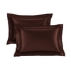 Stoa Paris Satin Pillow Covers,  Premium Plain Pillow Cover Set of 2, 68L x 45W cms - Chocolate