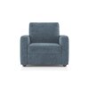 Apollo Compact High Back 1 Seater Fabric Sofa in Ocean Weave Colour