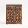 Prism Ba Sheesham Wood Bar Cabinet In Provincial Teak Finish