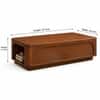 Oakley Sheesham Wood Sunburst Coffee Table in Walnut Finish