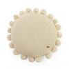 Pom Pom Natural Round Cushion Cover  16 Dia Inches