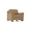 Farina 1 Seater Premium Italian Leather Sofa In Ecru