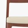 Clarke Solid Wood Dining Chair in Honey Finish & Ivory Colour - Set of 2
