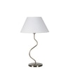 Lysandra Zigzag Table Lamp In Antique Brass Finish With White Cotton Shade