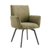 Ripple Fabric Dining Chair in Grey Colour