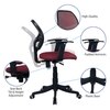 Jaazza Low Back Ergonomic Chair in Maroon Colour