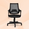 Polaris Mid Back Mesh Office Chair in Black Colour