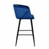 Doe Buck Velvet Counter Height Bar Stool in Blue Colour