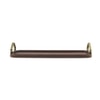 Metalsmith Wooden Serving Tray with Metal Handle Walnut Finish
