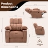Helios Fabric One Seater Motorised Recliner with Rocking Revolving & Cup Holder in Brown Colour