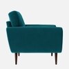 Faro Velvet 1 Seater Sofa in T Blue Colour