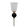 Devansh Metal Electric Wall Light in black Colour with White Shade Count of 1 Light