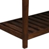 Tonsberg Solid Wood Shoe Rack with Seating in Walnut Brown finish