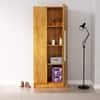 Hexa Red Wooden 1 Door Wardrobe with Hanging Space in Giant Wood Colour