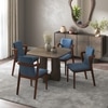 Aero Solid Wood 4 Seater Dining Table With Harper Dining Chair