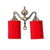 Devansh Metal Electric Wall Light in Red Colour with Red Shade Count of 2 Lights