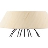 Carlisle Off White Fabric Shade Table Lamp with Black Iron Base