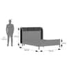 Fiji Wingback Cane and Solid Wood Queen Size Non-Storage Bed in Almond beige