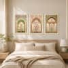 The Castle Decor Mughal Arch Floral Wall Art Set of 3 11x17 Inch