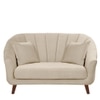 Nilo Velvet 2 Seater Sofa  in Cream Colour