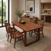 Elegant Solid Wood 4 Seater Dining Table Set with Chairs