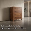 Walter Solid Wood Chest of Drawers in Amber Walnut Finish