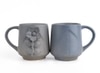 Grey Terra Bloom Elegant Stoneware Mug Collection