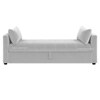 Jedlo Velvet 2 Seater Ottoman Bench with Storage in Grey  Color