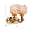 Plantation Dual Light Glass and Metal Wall Light