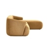 Zenliving Wood Left Aligned 3-Seater With Upholstery Non Storage Sofa In Brown Colour