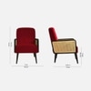 Haden Ratan Accent Chair in Maroon Colour
