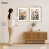 Red White Flower Set of 2 Framed Posters Botanical Art 45x60 cm