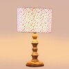Devansh Multicolor Cotton Table Lamp With Wood Natural Base (7X7X15.5 Inches)-16