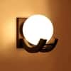 Eliante Brown Mdf Wall Light With White Shade In Brown Colour