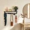 Gregor Wooden Wall Shelf Organiser With Key Holders