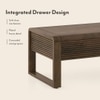 Linnea Rectangular Solid Wood Coffee Table In Danish Walnut Finish