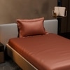 Stoa Paris 300TC UltrSatin Single Bedsheet Set Satin Single Melted Caramel